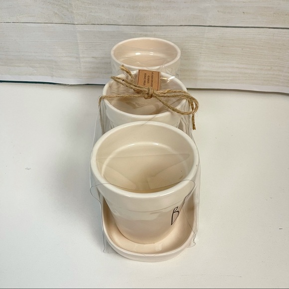 Rae Dunn Basil Oregano Sage Flower Pot Set - Picture 3 of 10